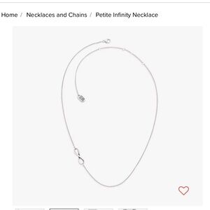 James Avery petite infinity necklace